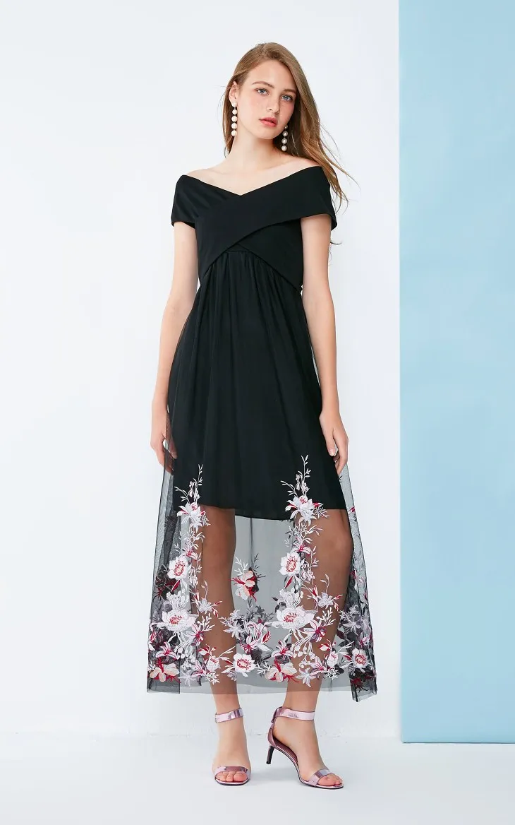Vero Moda Новое Женское платье с цветочной вышивкой в стиле пэчворк | 31837B511
