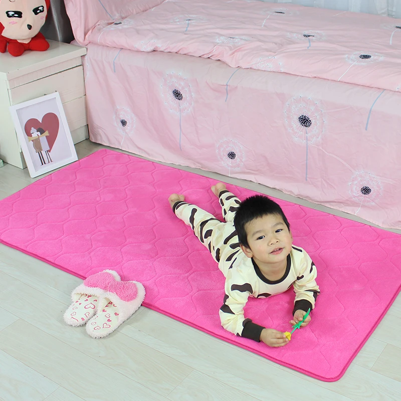 Ультра мягкий толстый пены памяти впитывающий коралловый флис ткань коврики