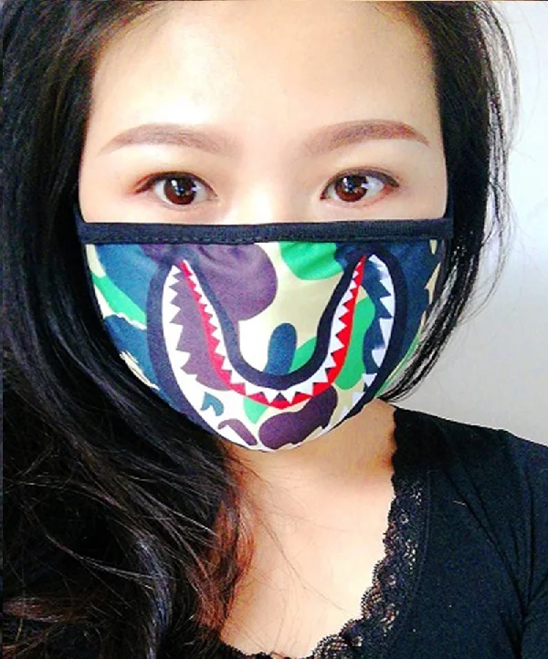 Новинка 2019 камуфляжные маски акулы черная крутая модная маска для толпы красивая