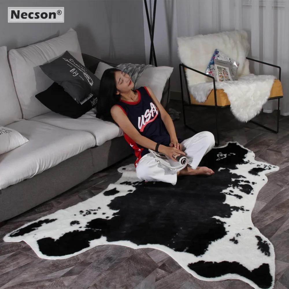 Черно-белый полосатый ковер из воловьей кожи 160x140 см, ковер из коровы с принтом из искусственной кожи для дома, отеля, рядом с диваной, кроваткой, животным, PV ворсинами, коврик K13K14