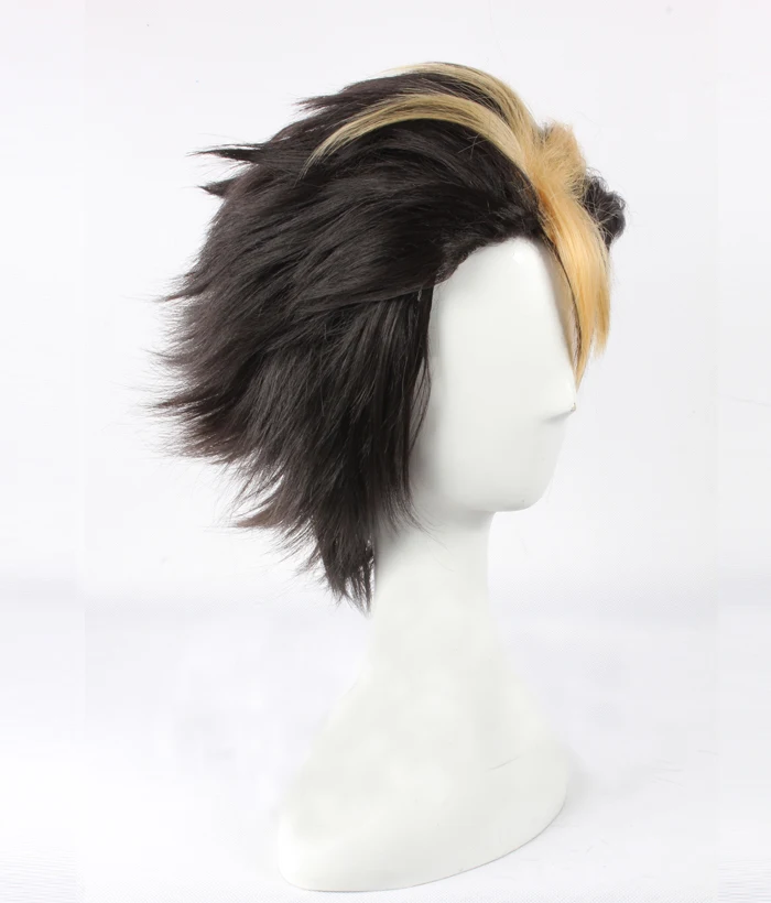 Аниме Haikyuu! Волейбол Nishinoya Yuu короткий коричневый и светлый термостойкий парик для
