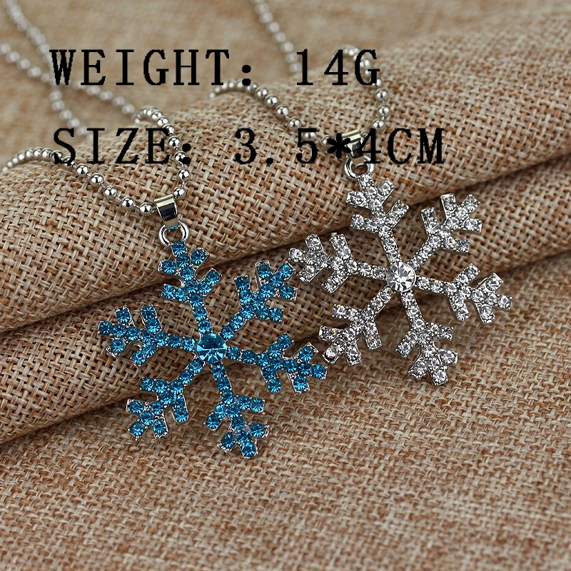 Женское Ожерелье в виде снежинки Эльзы с синим кристаллом|snowflake necklace|necklace winternecklace