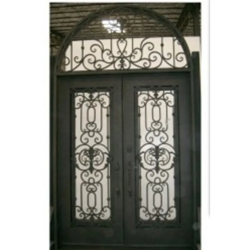 

Hench 100% steels metal iron metal glass double entry doors