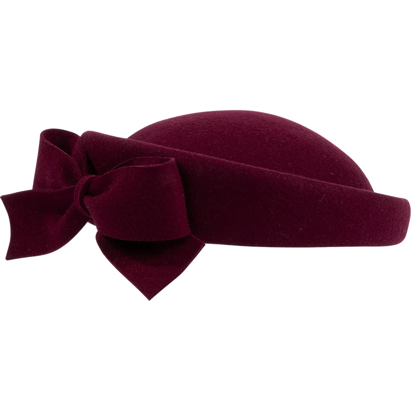 Женская фетровая шляпка Таблетка FS шерстяная для церкви и торжественных случаев