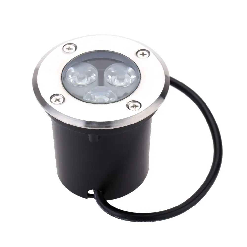 

2PCS New IP67 Waterproof 3W AC 85-265V 12V LED Outdoor Ground Garden Path Floor Underground Buried Yard Lamp Landscapebulb Light
