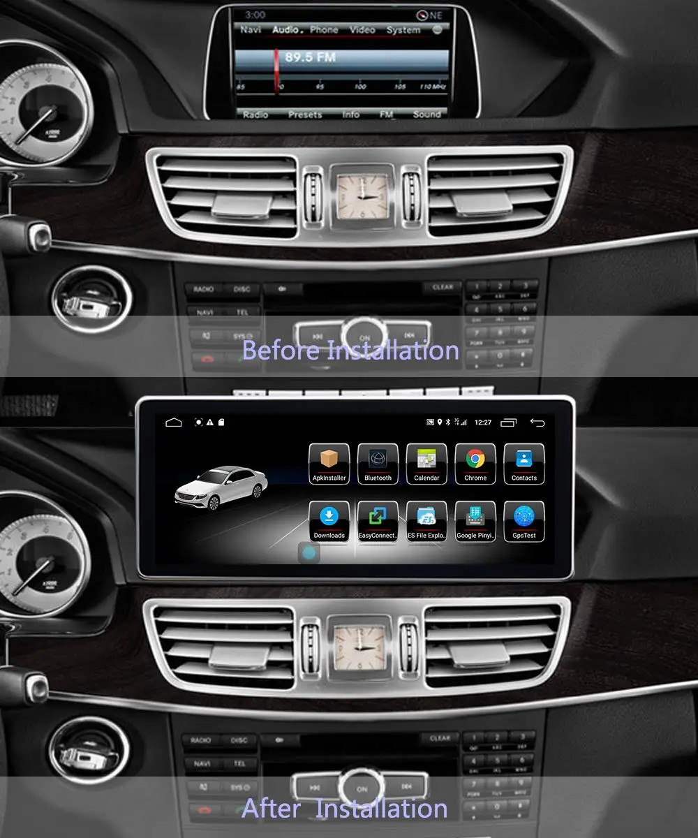OZGQ Авто Радио стерео для Mercedes Benz E Class W212 Android 8 0 64G 10 25 дюймов сенсорный экран 2010 2015