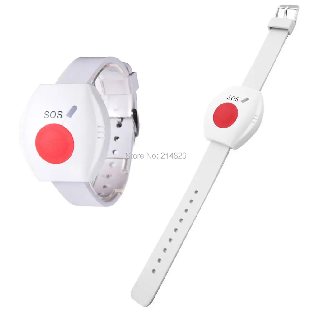 Белая Водонепроницаемая дистанционная кнопка SOS на запястье тревожная для
