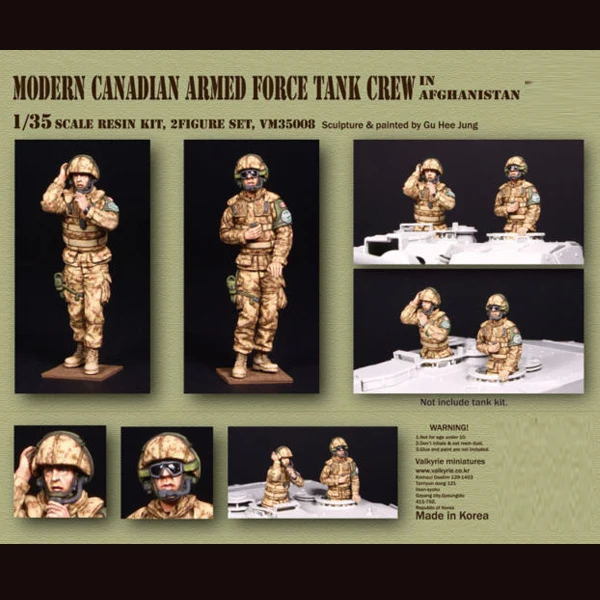

1/35 MODERN CANADIAN ARMED FORCE TANK CREW in afghanistan Two people Resin kit soldiers GK Scene combination Uncoated No colour