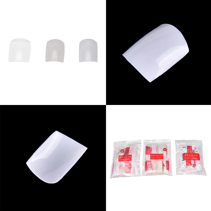 Акриловые натуральные Поддельные 3 цвета искусственные Типсы для ногтей ног