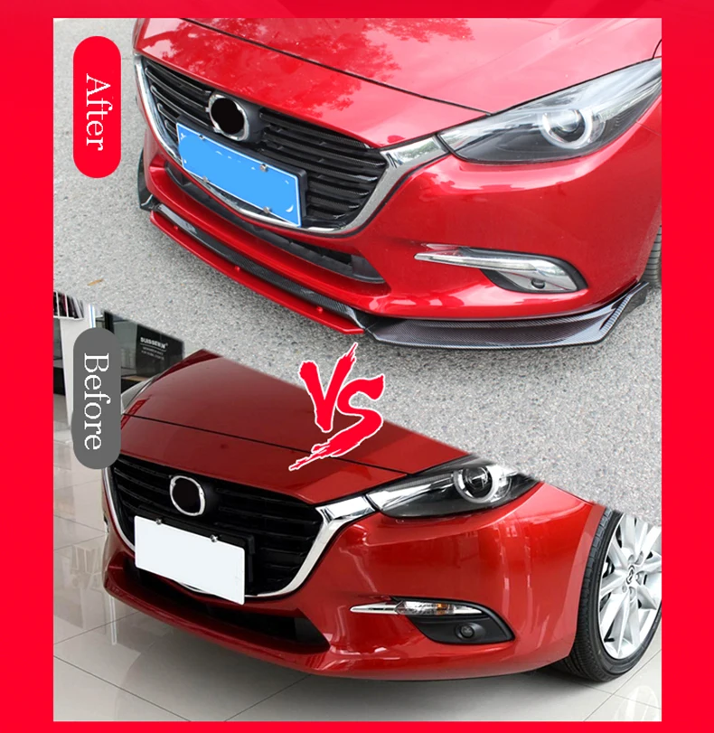 Для Mazda 3 M3 Axela- передний бампер спортивный стиль губы нижние вентиляционные решетки и диффузоры защитная пластина спойлер обшивка обшивки