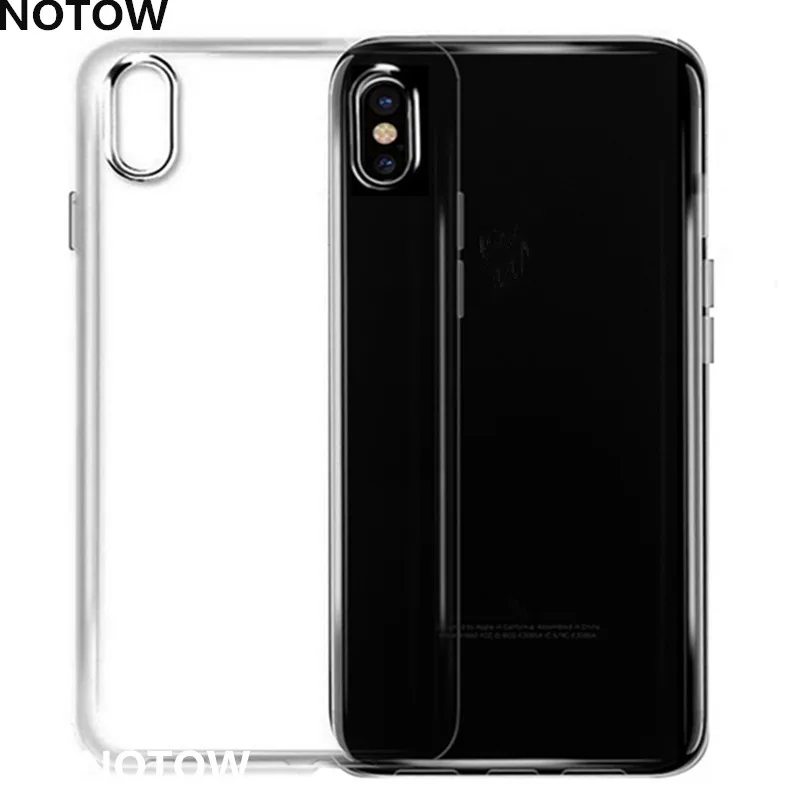 

50 шт./партия, прозрачный мягкий чехол из ТПУ для iphone X