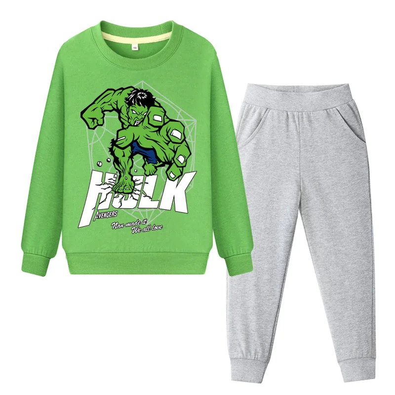 Children Cartoon Print Clothes Suit Boys Hulk Coat+Pant Clothing Sets Girls Pink Casual Tracksuit Kids Sports Costume Set WL067 | Детская