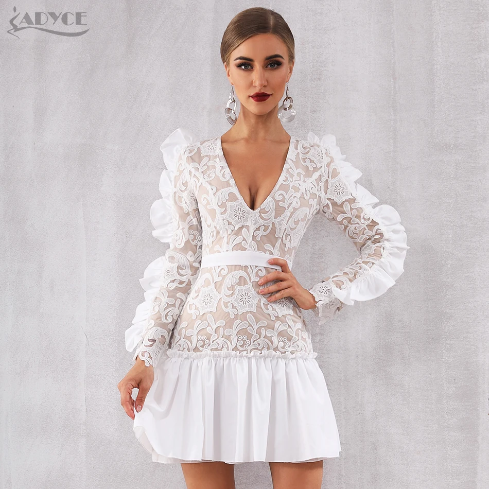 Adyce кружевное вечернее подиумное платье для вечеринки vestidos Verano 2019 Новое