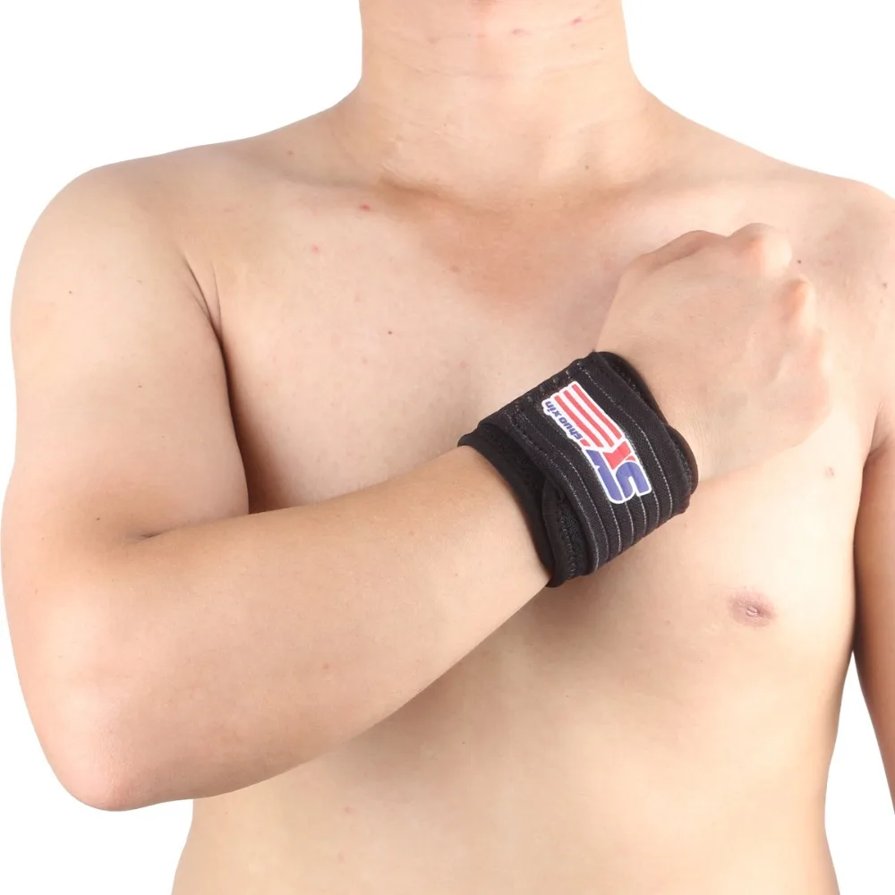 Классический спортивный эластичный бандаж для запястья черный | Спорт и