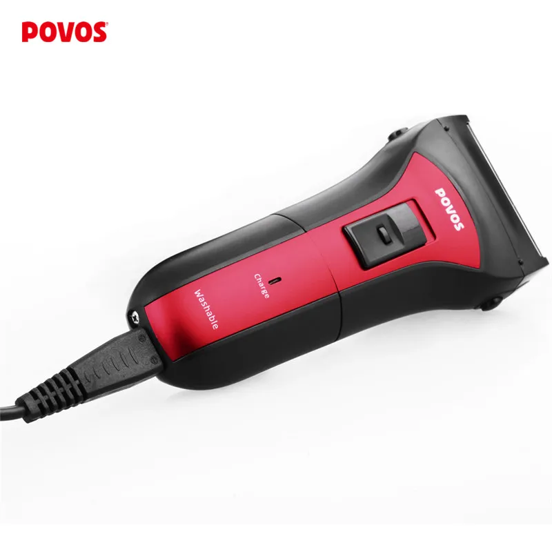 Горячая POVOS Для мужчин Перезаряжаемые электробритва полностью тела моющиеся