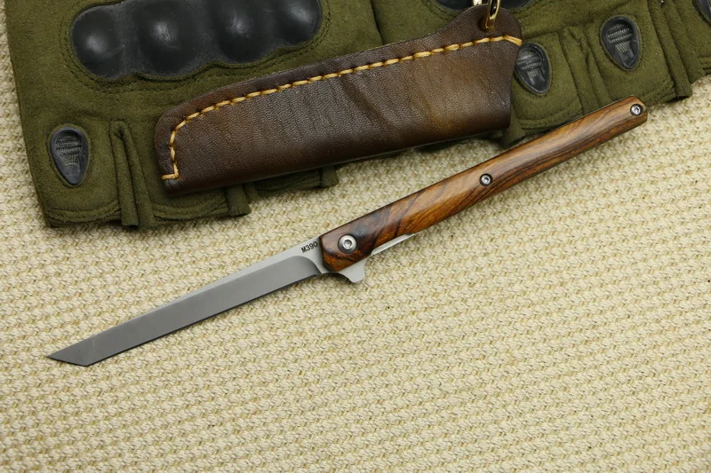 TIGEND портативный фруктовый нож M390 лезвие с деревянной ручкой складной нож медный подшипник охотничий лагерь карманный нож для выживания EDC инструмент резак