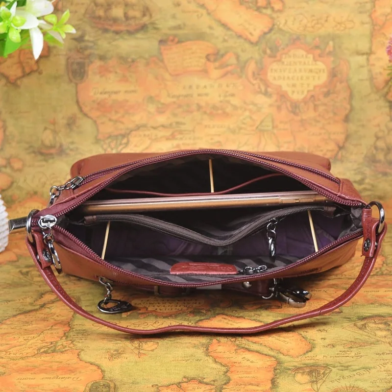 Маленькие сумки мессенджеры из натуральной кожи для дам на плечо Женский кошелек