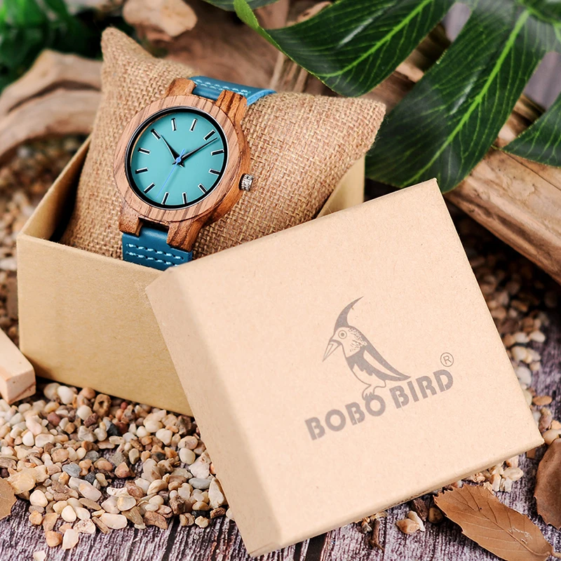 Классические часы BOBO BIRD под зебру деревянные для мужчин и женщин дизайнерские