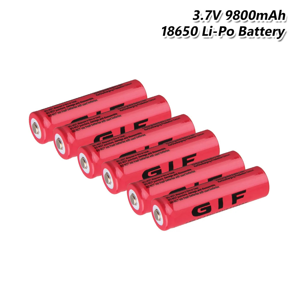 2019 YCDC 100% Новый оригинальный 18650 Аккумулятор Перезаряжаемый 3 7 V 9800mAh GIF литий