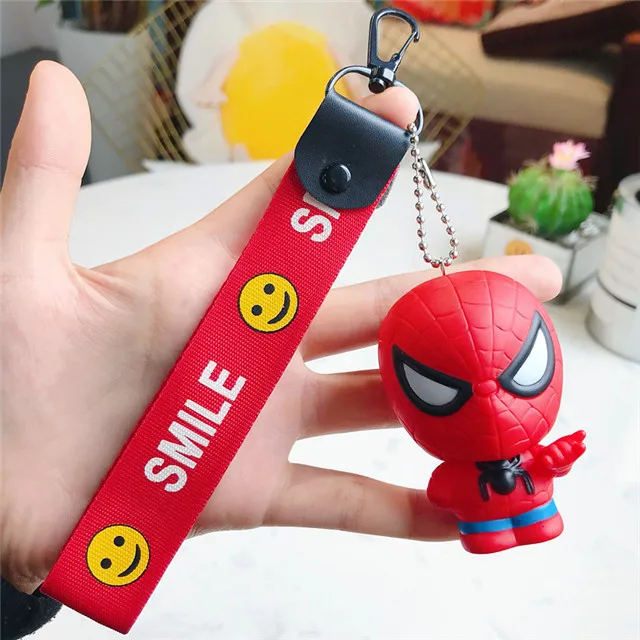 style 6 Рисунки из мультфильма ПВХ Marvel брелок мстители супергерой Фигурка Человека-паука Тор Железный человек брелок детский школьный кулон подарок - Цвет: style 6