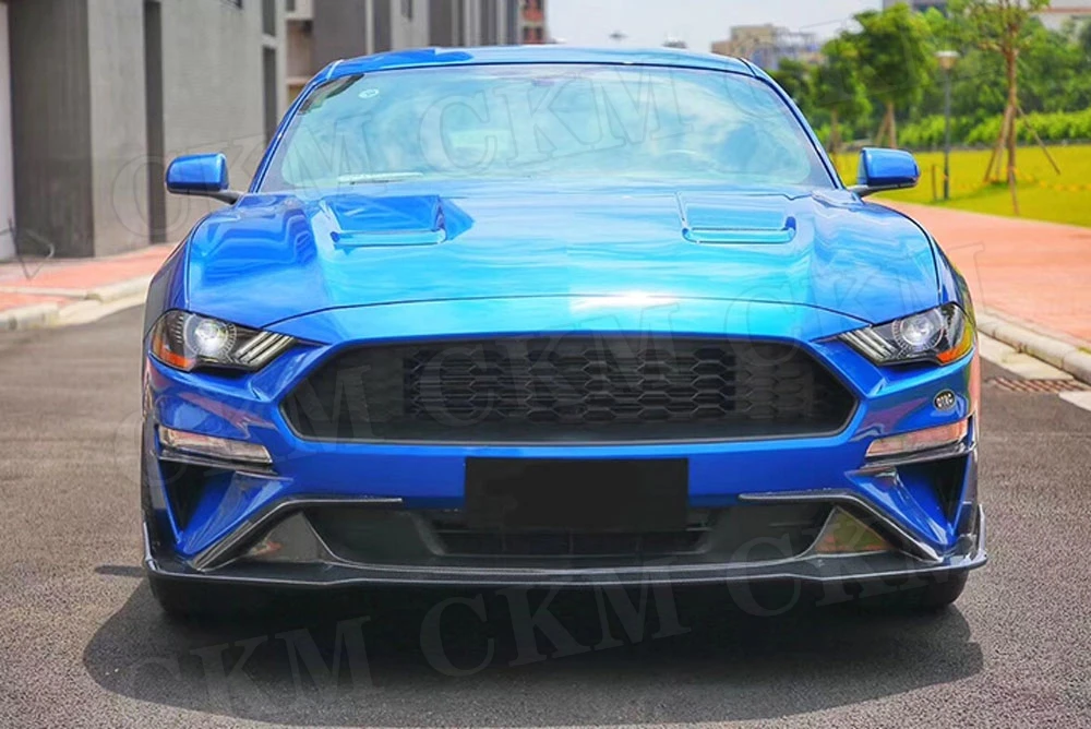 Передний бампер из углеродного волокна для губ, спойлер для Ford Mustang FRP, бампер для губ, накладка, защита