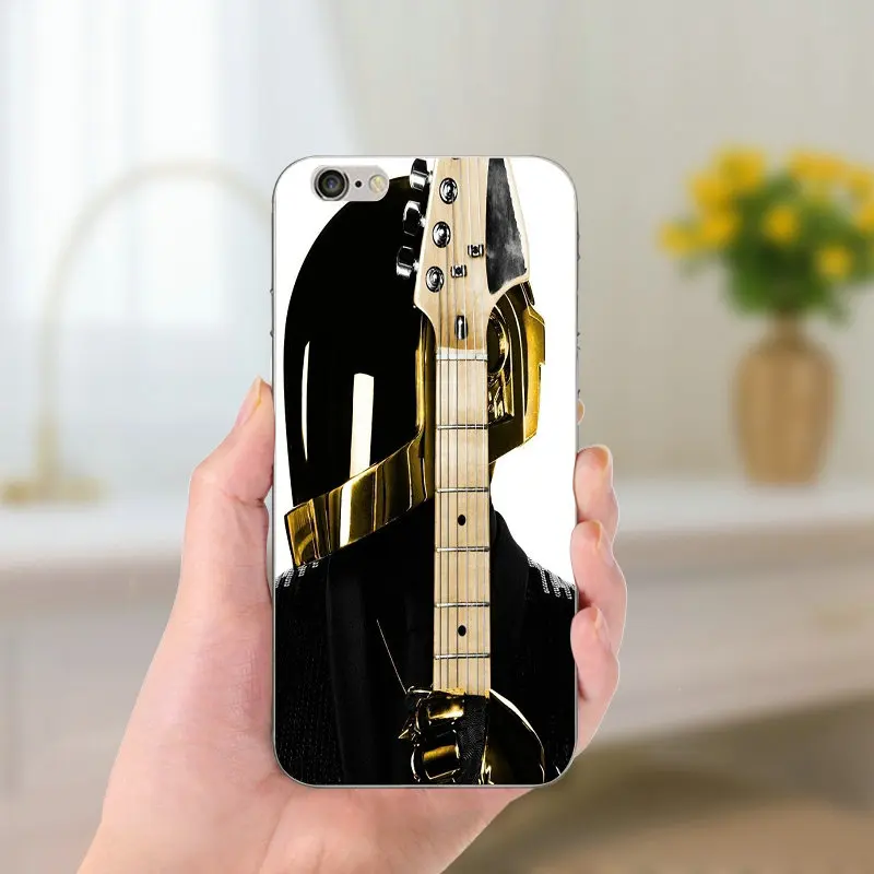 Шлем Daft Punk узор Мягкий ТПУ силиконовый чехол для телефона iPhone 8 7 6 S Plus X 5 5S SE 5C 4 Coque