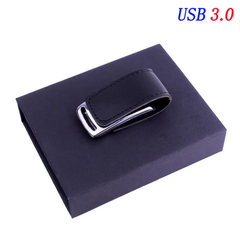 black JASTER USB 3,0 логотип клиента металлическая кожа usb+ Подарочная коробка usb флеш-накопитель Флешка 4 ГБ 8 ГБ 16 ГБ 32 ГБ 64 Гб карта памяти U диск - Цвет: black