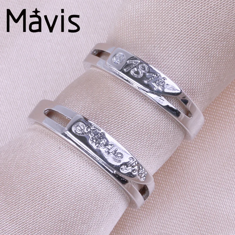 Mavis JEWELS Tension Setting lover Rings for Men Women Silver 925 Ring couple ring gift one pair Fine Jewelry LV20 | Украшения и