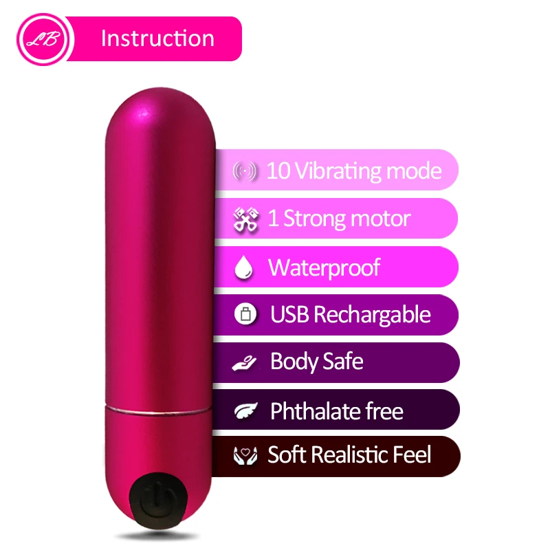 Новый мощный мини-вибратор для женщин перезаряжаемый Водонепроницаемый