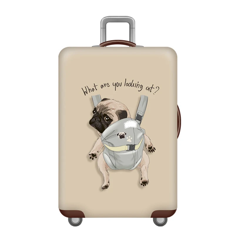 A Luggage cover Эластичные Защитные чехлы для багажа с животным узором, Чехол для багажа, подходит для 18-32 дюймов, пылезащитный чехол для чемодана, аксессуары для путешествий - Цвет: A Luggage cover