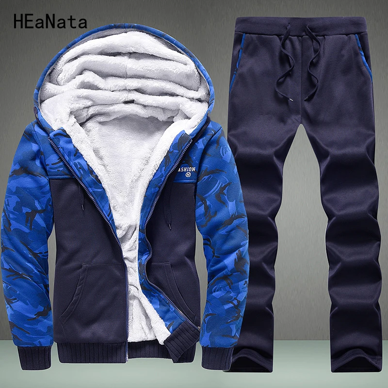 Спортивный костюм мужской комплект зимние камуфляжные толстовки повседневные