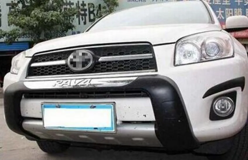 2009,2010, 2011 для Toyota RAV4 хромированный Передний+ задний высококачественный алюминиевый сплав пластиковый бампер до и после украшения
