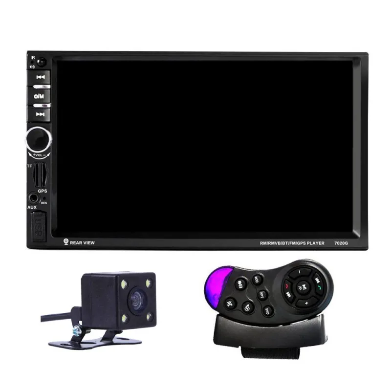 Новый автомобильный DVD плеер 2 DIN 1080P 7020G видеоплеер 12 В сенсорный экран GPS