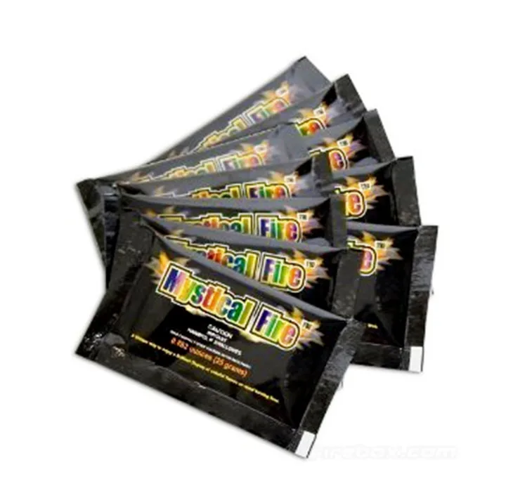 80 bag 15g 100 мешков 15 г удивительные магические пламя мистические огненные шутки Порошковая игрушка. Разовый Сделать огонь Радужный цвет дропшиппинг d10 - Цвет: 80 bag 15g