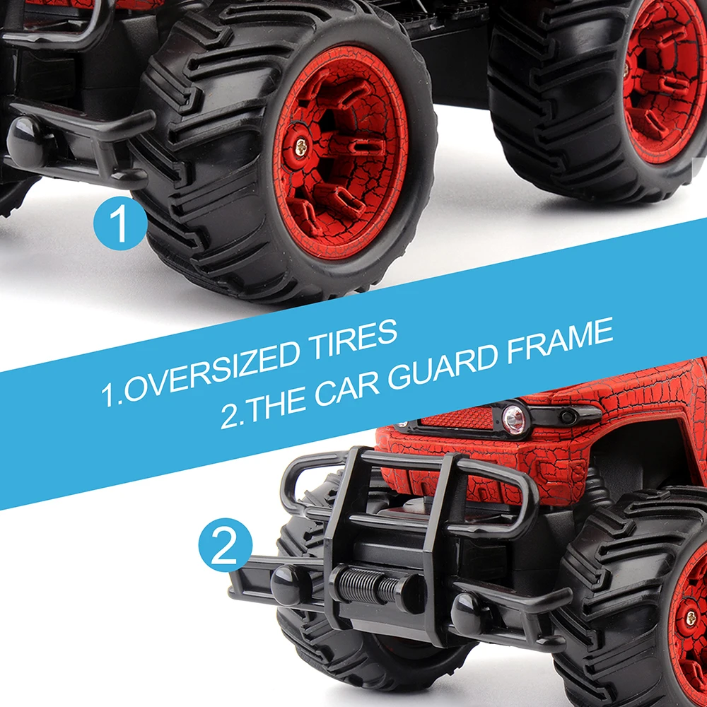 1/20 Радиоуправляемая машина Monster Truck, радиоуправляемые игрушки 27 км/ч, высокая скорость, большое колесо, ралли, модель автомобиля для детей, подарки на день рождения