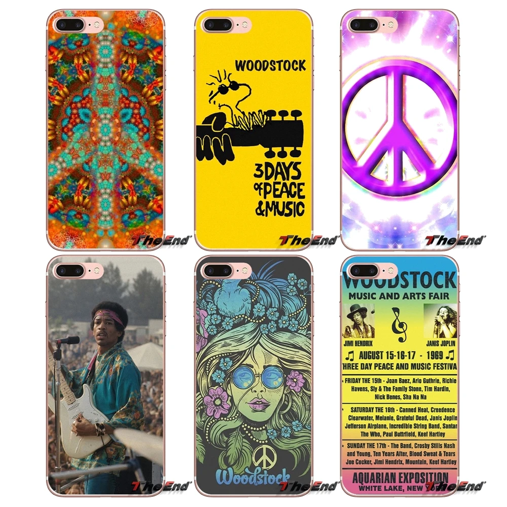 Силиконовый чехол для iPhone X 4 4S 5 5S 5C SE 6 6S 7 8 Plus Samsung Galaxy J1 J3 J5 J7 A3 A5 2016 2017 Woodstock Rock Festival |