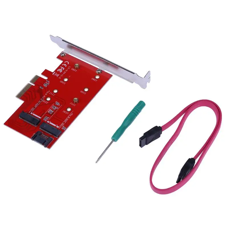 Высокоскоростной Pci-E X4 для Ngff (M.2) жесткий диск Ssd карта Расширение Sata кабель
