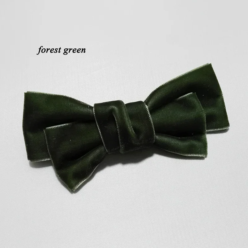 forest green 12 шт. Модные женские заколки для волос для девочек; украшения для волос ручной работы 4,5 дюйма бархат заколки для волос заколки-Аллигаторы для волос для Для женщин - Цвет: forest green