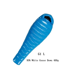Blue G1L AEGISMAX спальный мешок на гусином пуху, уличный спальный мешок на гусином пуху, удлиненный, утолщенный, зимний, Сверхлегкий, дизайн перегородок, сумки - Цвет: Blue G1L