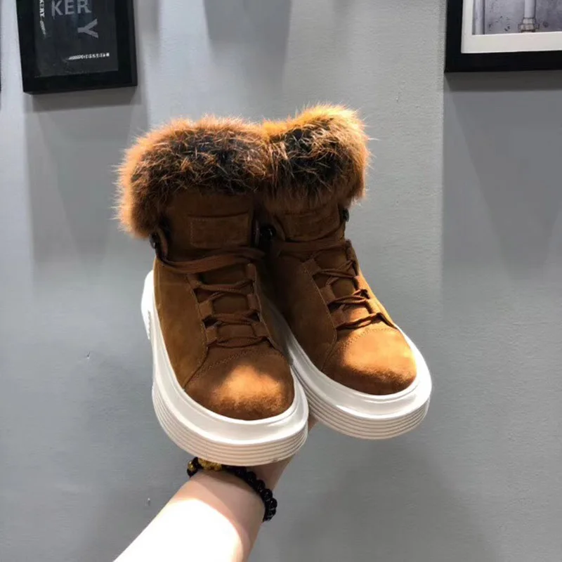 Зимние ботинки Женская модная брендовая обувь zapatos de mujer с мехом Натуральная кожа