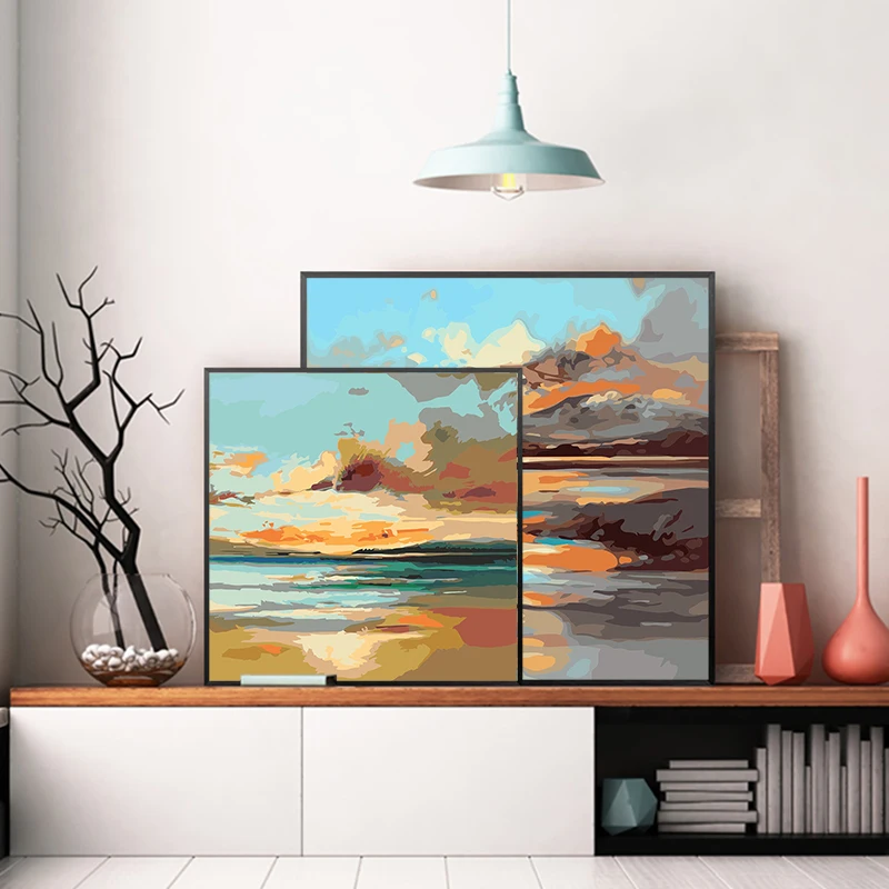 Рисуй по номеру wall art живописи номерам абстрактная живопись пейзаж фон стены