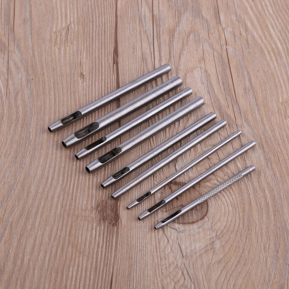 9 шт./компл. металлический кожаный инструмент кожаные дырокол защелкивающаяся