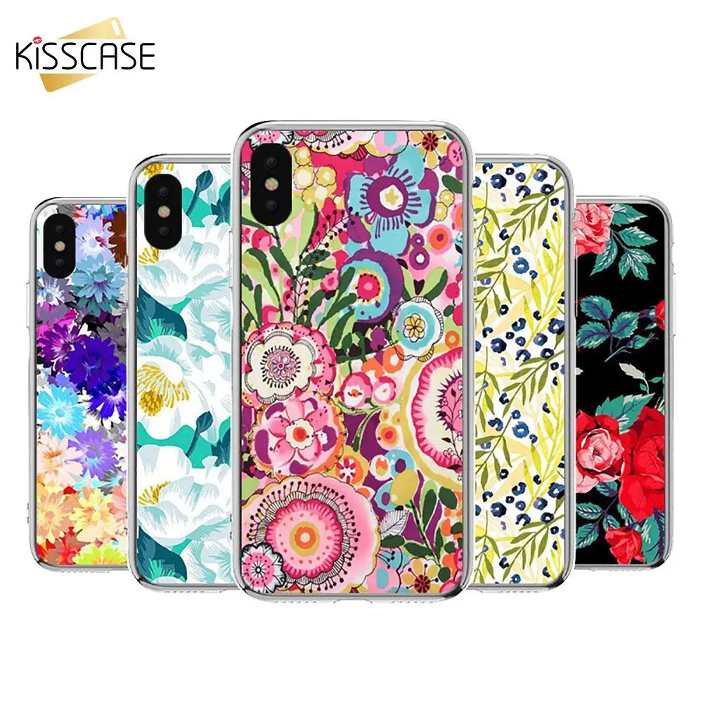 KISSCASE цветочный чехол для samsung Galaxy A5 J5 J7 2016 2017 примечание 9 8 S7 цветок листья узор S9 S8