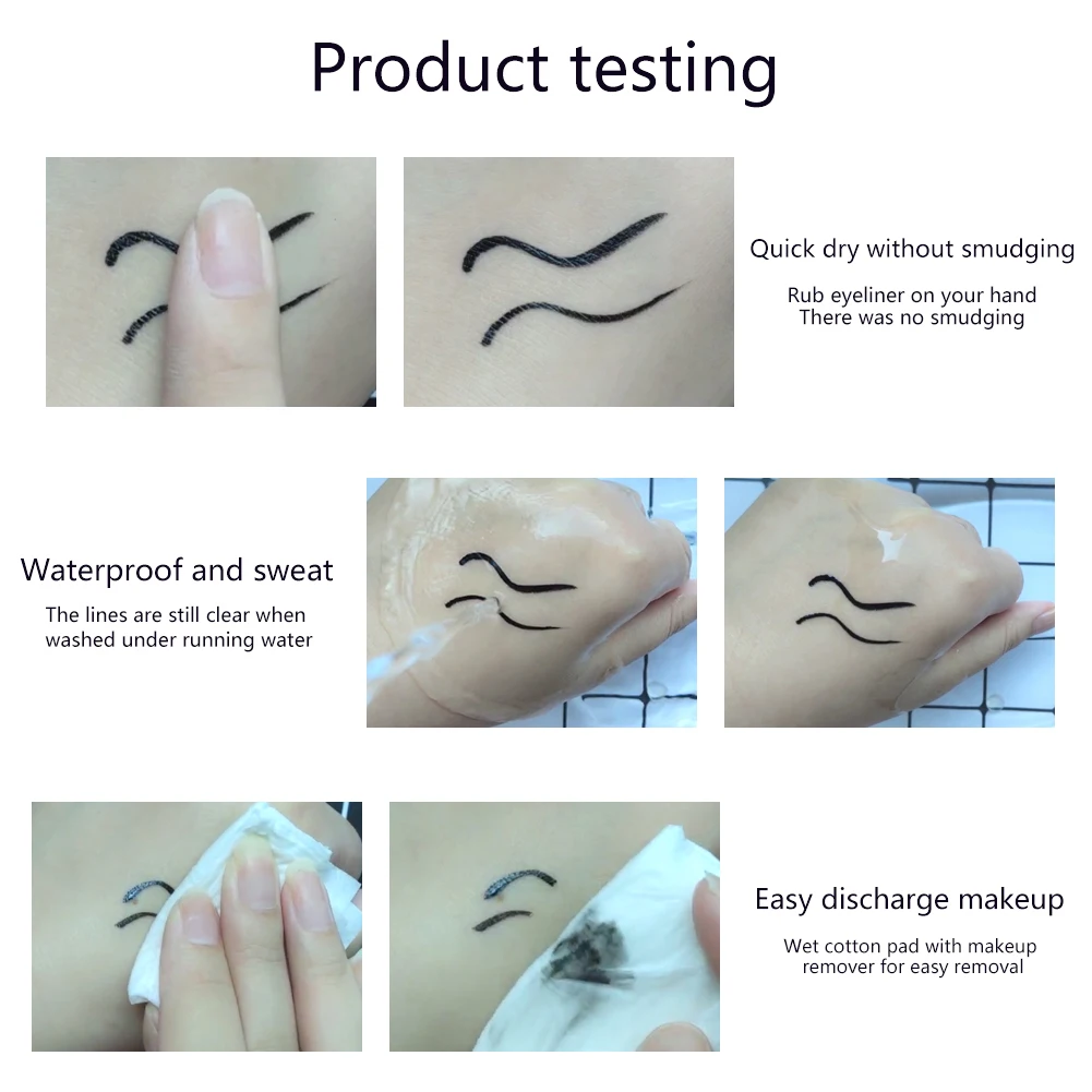 Макияж, крутая Черная Подводка для глаз, Водостойкая Подводка для глаз, макияж, 4,5 мл, жидкая подводка для глаз, карандаш, быстросохнущая, гладкая, для рисования век, косметика