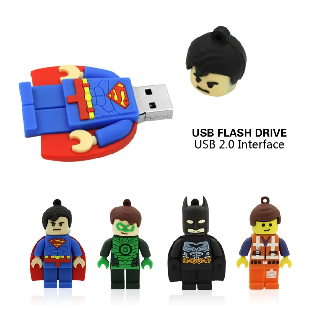 Usb флеш накопитель 32 ГБ 16 8 4 Гб Супермен Бэтмен|avengers usb|u diskpendrive 16gb |