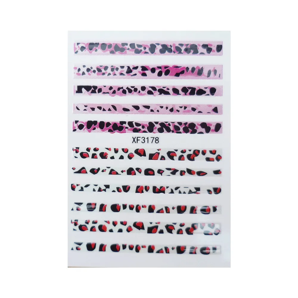 6,4x5,3 см Новые Стикеры 3D на ногти Nail Art Наклейки для маникюра с леопардовым принтом
