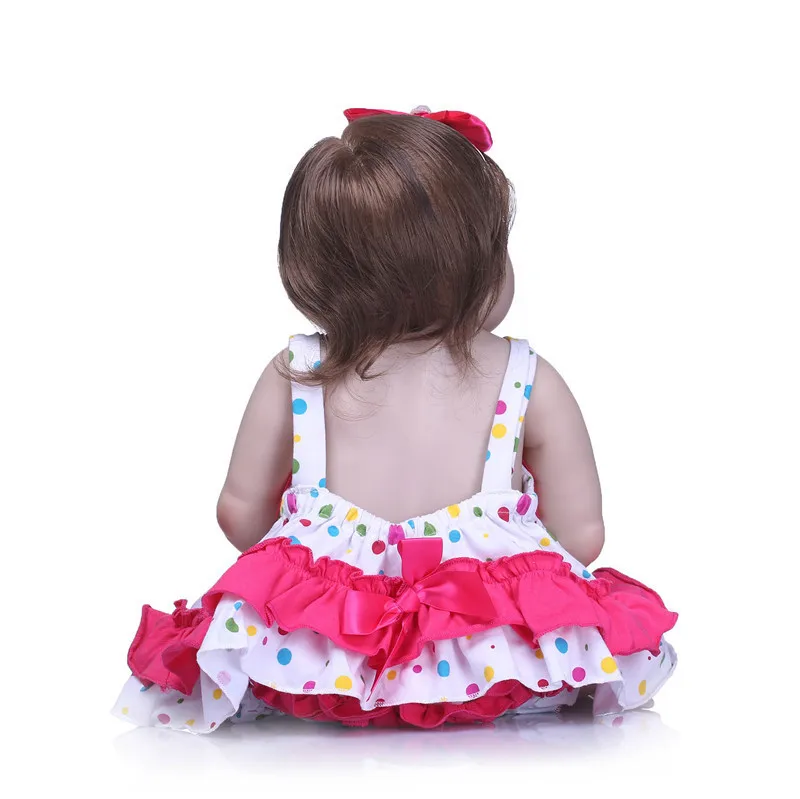 NPK 55 см куклы для новорожденных реалистичные Bebe Reborn силиконовая кукла всего тела