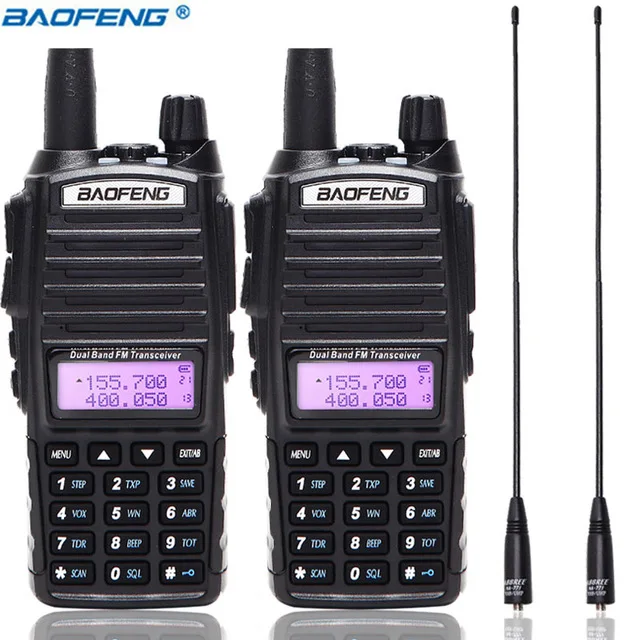 black 771 antenna 2 шт. Baofeng UV-82 5 Вт портативная рация VHF UHF Двухдиапазонный портативный приемопередатчик дальний CB двухстороннее радио UV82 для пеших прогулок - Цвет: black 771 antenna