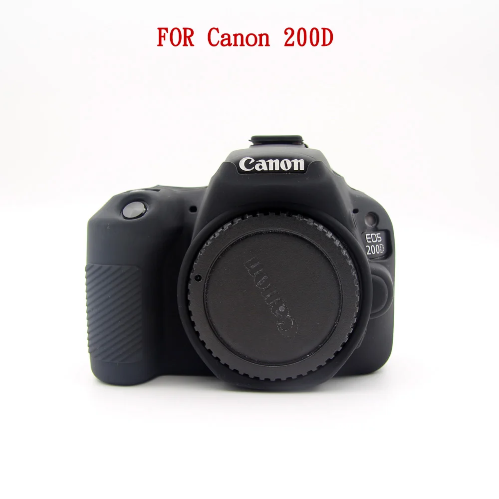 200D Black Мягкие сумки для камеры силиконовый резиновый гибкий чехол для Canon EOS 5D4 5D Mark IV 6D2 8D 7D 200D 6D Mark II защитный чехол - Цвет: 200D Black
