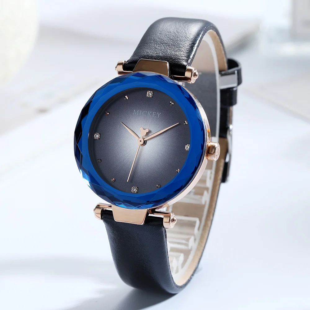 Disney Mickey Women Quartz Wristwatches Lady Leather Band Bracelet Gift Watches Reloj Mujer | Наручные часы